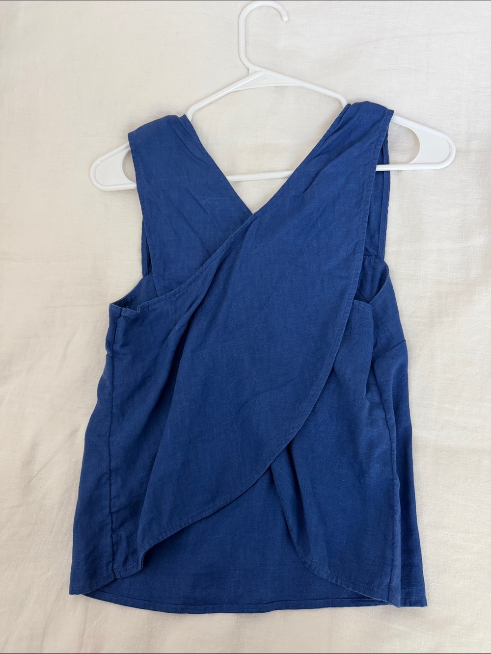 Linen Cross Back Tank - Picture 2 of 3